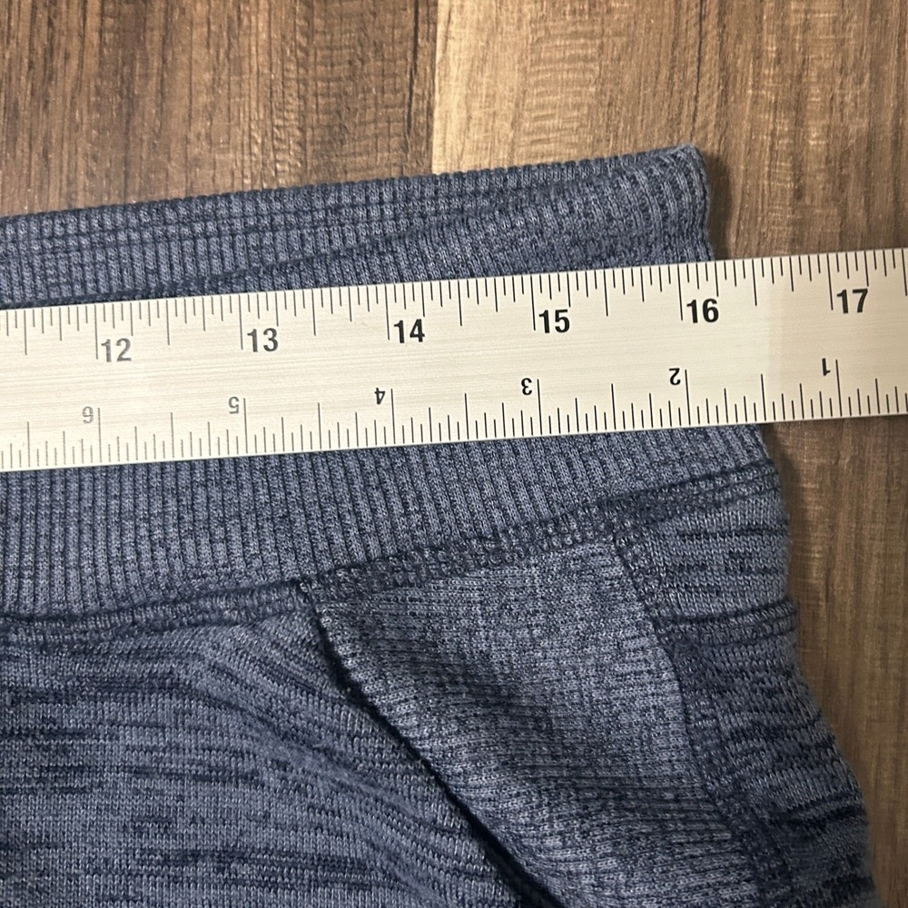 Athleta Shorts Women S Blue Space Dye Athletic Athleisure Drawstring Pockets - Picture 8 of 9